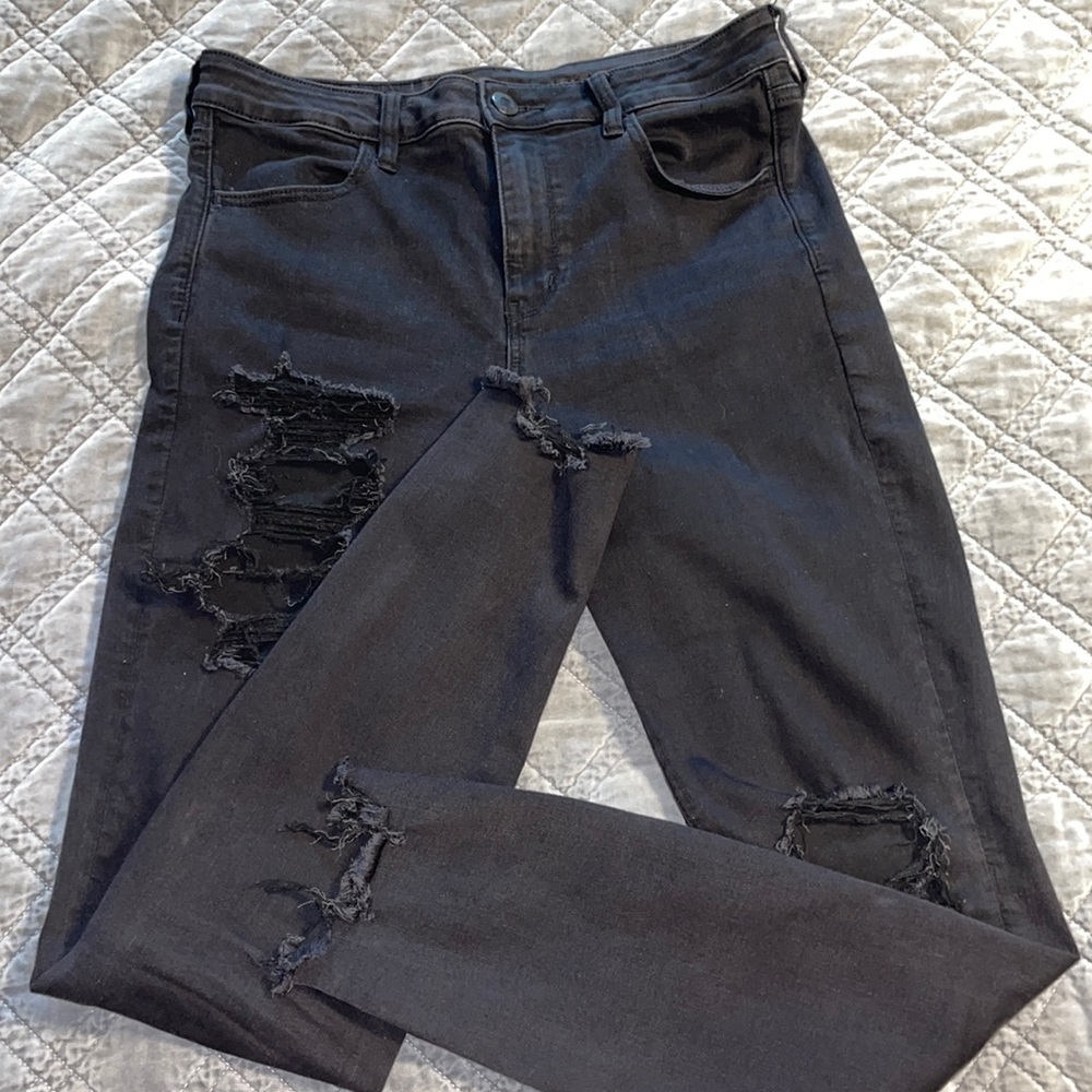 AE Black 14 LONG Hi-Rise Jegging Lm